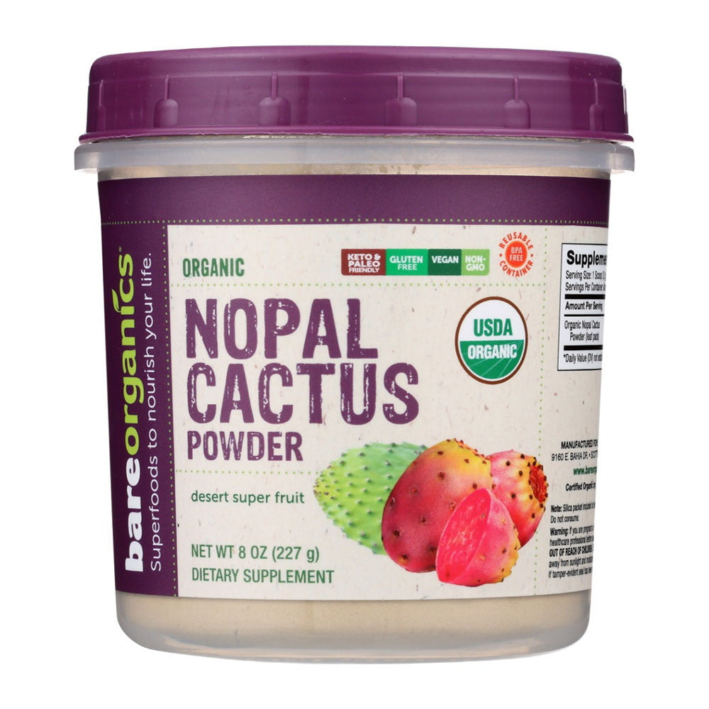 Bare Organics Nopal Cactus Powder, Super Fruit, 8 Oz
